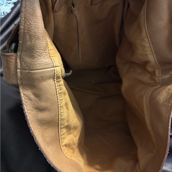 Lucky Brand Patchwork Handbag Vintage Suede Leather Shoulder Boho Hippie purse - Picture 6 of 8